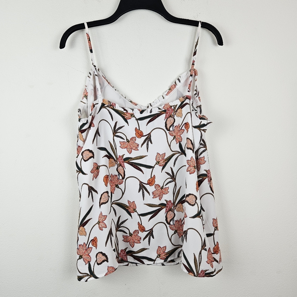 Loft Floral Ruffle Cami Size Medium - Picture 7 of 10